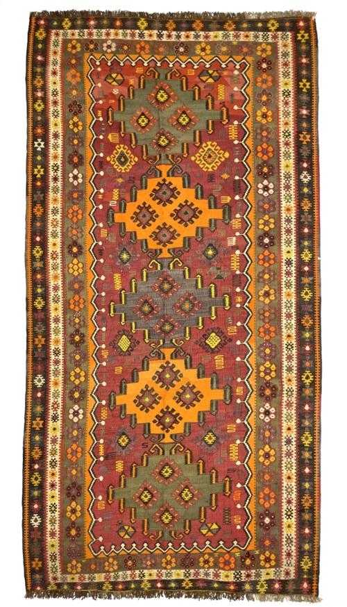 vintage-large-kars-kilim-rug-146-cm-x-314-cm-0030006 Vintage Large Kars Kilim Rug 146 cm x 314 cm (5 X 10 FT) - 0030006