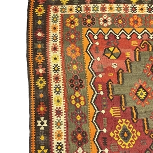 vintage-large-kars-kilim-rug-146-cm-x-314-cm-0030006-8 Vintage Large Kars Kilim Rug 146 cm x 314 cm (5 X 10 FT) - 0030006