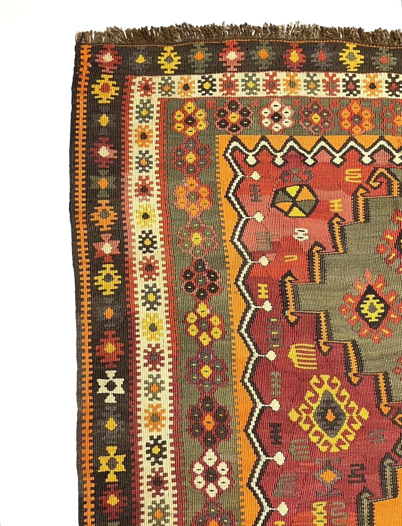 vintage-large-kars-kilim-rug-146-cm-x-314-cm-0030006-8 Vintage Large Kars Kilim Rug 146 cm x 314 cm (5 X 10 FT) - 0030006