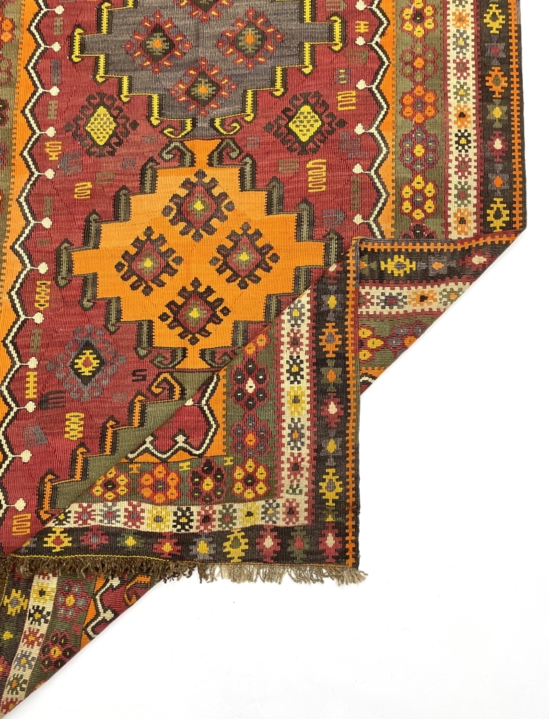 vintage-large-kars-kilim-rug-146-cm-x-314-cm-0030006-9 Vintage Large Kars Kilim Rug 146 cm x 314 cm (5 X 10 FT) - 0030006