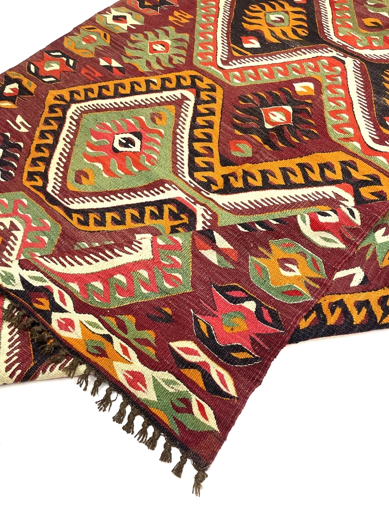 vintage-large-mut-kilim-rug-171-cm-x-310-cm-0030009-10 Vintage Large Mut Kilim Rug 171 cm x 310 cm (5’6” X 10’2” FT) - 0030009