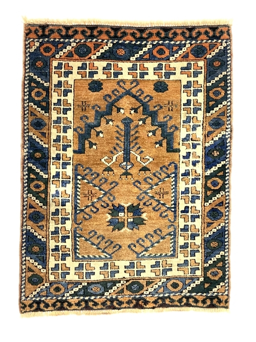 Vintage Mini Ayvacik Rug 64 cm x 86 cm (2’1” X 2'8” FT) - Y010068