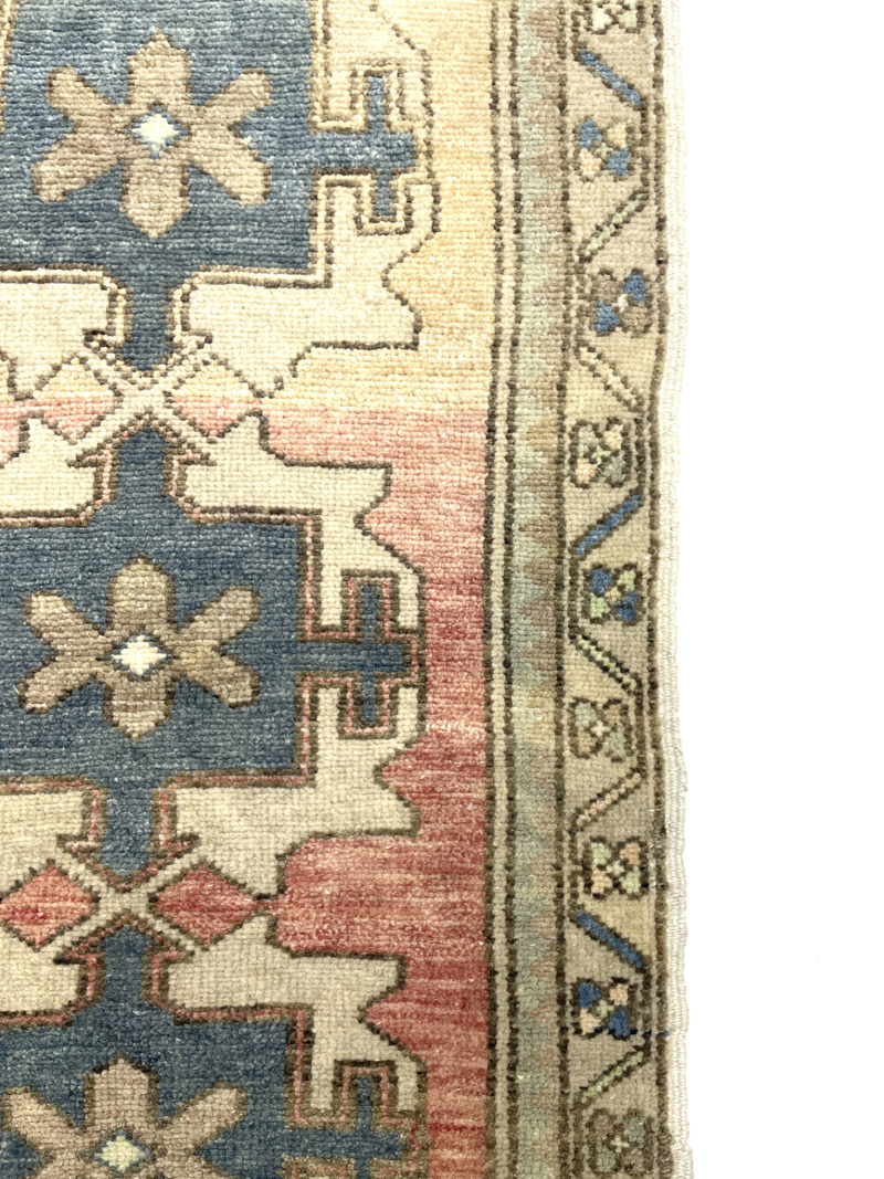 Vintage Mini Turkish Handwoven Rug 52 cm x 96 cm (1'7" X 3'1” FT) - Y010060