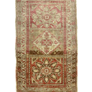 Vintage Anatolian Small Hand-Knotted Rug 51 Cm X 109 Cm (1’7′′ X 3’6′′ FT) – Y010048
