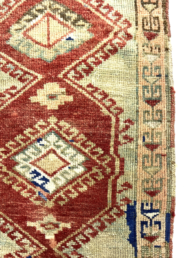 Vintage Mini Turkish Rug 60 cm x 88 cm (2 X 2'9” FT) - Y010063