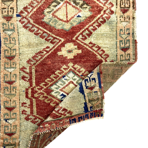 Vintage Mini Turkish Rug 60 cm x 88 cm (2 X 2'9” FT) - Y010063