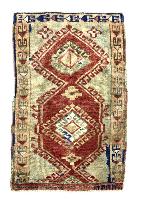 Vintage Mini Turkish Rug 60 cm x 88 cm (2 X 2'9” FT) - Y010063
