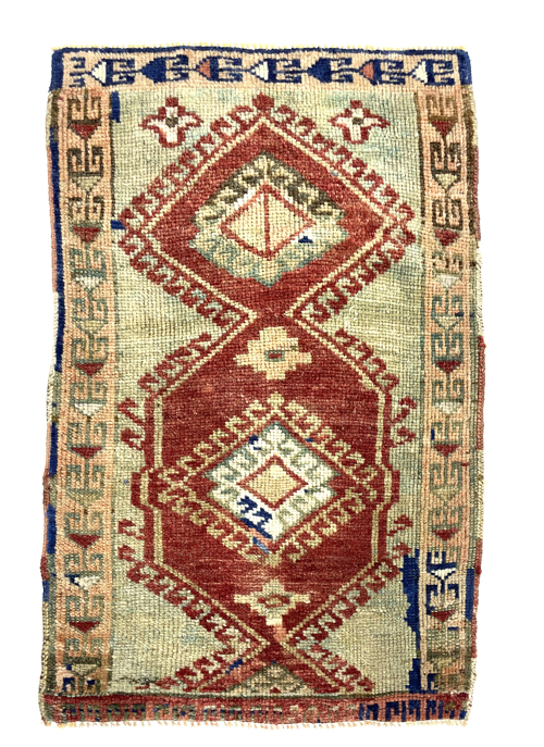 Vintage Mini Turkish Rug 60 cm x 88 cm (2 X 2'9” FT) - Y010063