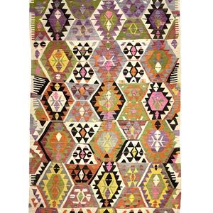 vintage-multicolor-barak-kilim-rug-145-cm-x-268-cm-0030007 Vintage Barak Kilim Rug 155 cm x 271 cm (5 X 9 FT) - 0030001
