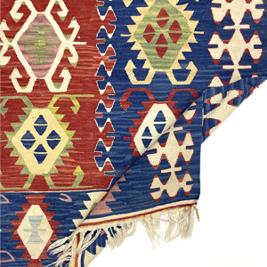 Vintage Multicolor Kilim Rug 114 cm x 173 cm (3’7” x 5’7” FT) - 0010012