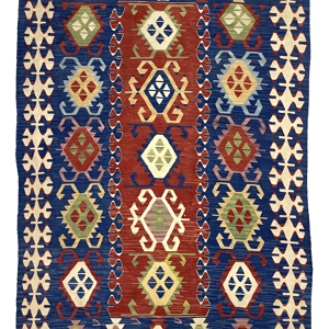 vintage-multicolor-kilim-rug-114-cm-x-173-cm-0010012 Vintage Barak Kilim Rug 92 cm x 167 cm (3 x 5'5” FT) - 0010023