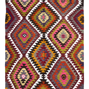 Vintage Multicolor Barak Kilim Rug 145 cm x 268 cm (4’8” X 8’8” FT) - 0030007