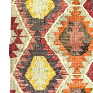 vintage-multicolor-small-kilim-rug-82-cm-x-130-cm-0010034-3 Vintage Multicolor Small Kilim Rug 82 cm x 130 cm (3 X 5 FT) - 0010034