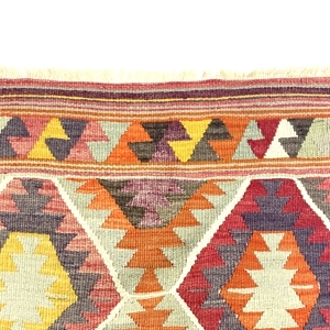 vintage-multicolor-small-kilim-rug-82-cm-x-130-cm-0010034-5 Vintage Multicolor Small Kilim Rug 82 cm x 130 cm (3 X 5 FT) - 0010034