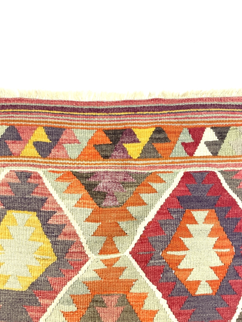 vintage-multicolor-small-kilim-rug-82-cm-x-130-cm-0010034-5 Vintage Multicolor Small Kilim Rug 82 cm x 130 cm (3 X 5 FT) - 0010034