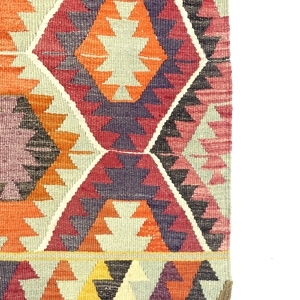 vintage-multicolor-small-kilim-rug-82-cm-x-130-cm-0010034-7 Vintage Multicolor Small Kilim Rug 82 cm x 130 cm (3 X 5 FT) - 0010034