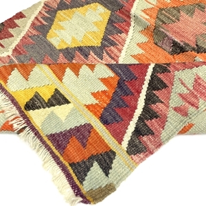 vintage-multicolor-small-kilim-rug-82-cm-x-130-cm-0010034-9 Vintage Multicolor Small Kilim Rug 82 cm x 130 cm (3 X 5 FT) - 0010034