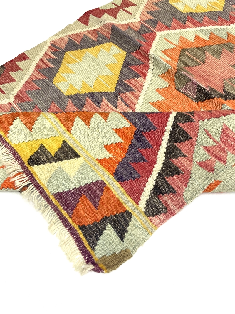 vintage-multicolor-small-kilim-rug-82-cm-x-130-cm-0010034-9 Vintage Multicolor Small Kilim Rug 82 cm x 130 cm (3 X 5 FT) - 0010034