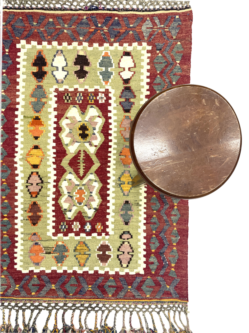 vintage-oushak-kilim-rug-84-cm-x-120-cm-0010033-1 Vintage Oushak Kilim Rug 84 cm x 120 cm (3 X 4 FT) - 0010033