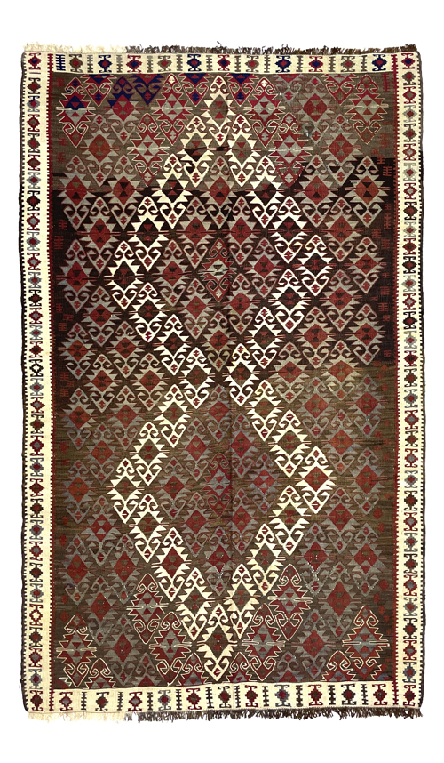 vintage-pastel-kilim-rug-124-cm-x-200-cm-0020009 Vintage Pastel Kilim Rug 124 cm x 200 cm (4 X 6’6” FT) - 0020009