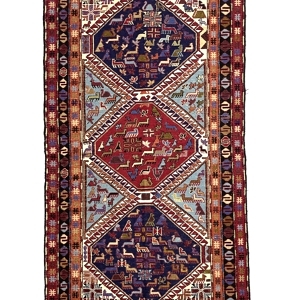 Vintage Multicolor Barak Kilim Rug 145 cm x 268 cm (4’8” X 8’8” FT) - 0030007