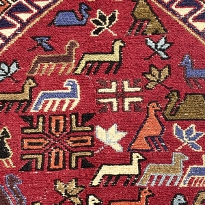 Vintage Persian Soumak Kilim Rug 114 cm x 200 cm (3’7” X 6’5” FT) - 0020016