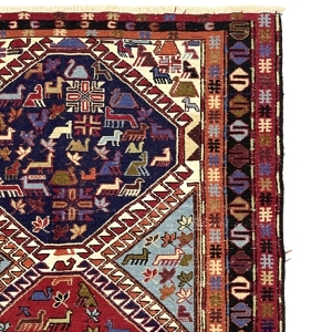 Vintage Persian Soumak Kilim Rug 114 cm x 200 cm (3’7” X 6’5” FT) - 0020016