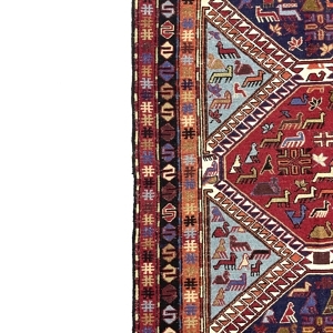 Vintage Persian Soumak Kilim Rug 114 cm x 200 cm (3’7” X 6’5” FT) - 0020016