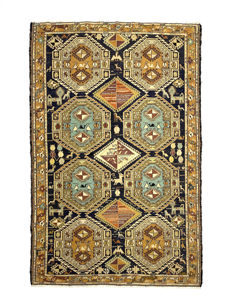 vintage-persian-soumak-kilim-rug-130-cm-x-200-cm-0020020 Vintage Persian Soumak Kilim Rug 130 cm x 200 cm (4’3” FT X 6’6” FT) - 0020020