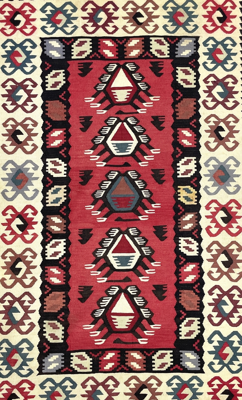 Vintage Şarköy Kilim Rug 78 cm x 130 cm (2’6” x 4’3” FT) - 0010011