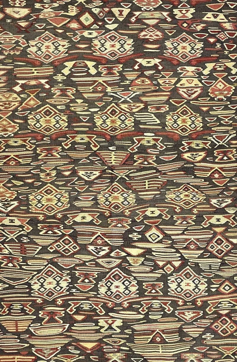 Vintage Senneh Kilim Rug 114 cm x 187 cm (3’7” FT X 6’1” FT) - 0020021