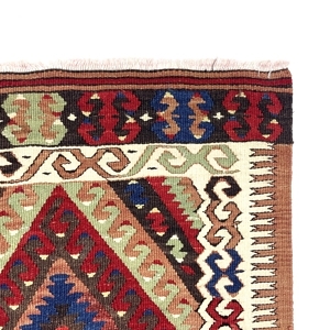 Vintage Small Fethiye Kilim Rug Vintage Small Fethiye Kilim Rug 74 cm x 113 cm (3 X 4 FT) - 0010039