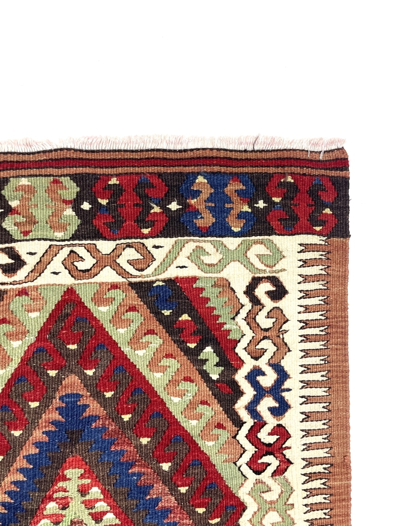Vintage Small Fethiye Kilim Rug Vintage Small Fethiye Kilim Rug 74 cm x 113 cm (3 X 4 FT) - 0010039