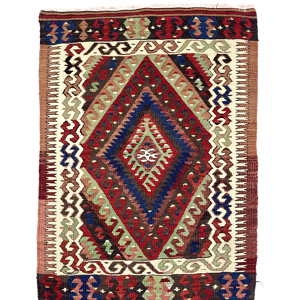 Vintage Small Fethiye Kilim Rug Vintage Small Fethiye Kilim Rug
