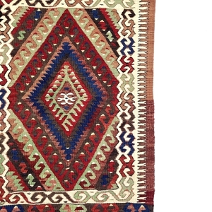 Vintage Small Fethiye Kilim Rug Vintage Small Fethiye Kilim Rug 74 cm x 113 cm (3 X 4 FT) - 0010039