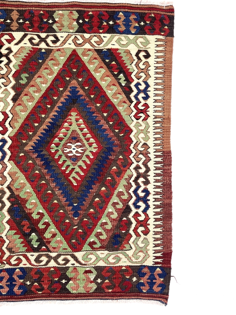 Vintage Small Fethiye Kilim Rug Vintage Small Fethiye Kilim Rug 74 cm x 113 cm (3 X 4 FT) - 0010039