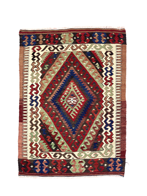 Vintage Small Fethiye Kilim Rug Vintage Small Fethiye Kilim Rug