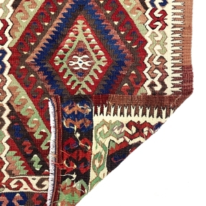Vintage Small Fethiye Kilim Rug Vintage Small Fethiye Kilim Rug 74 cm x 113 cm (3 X 4 FT) - 0010039