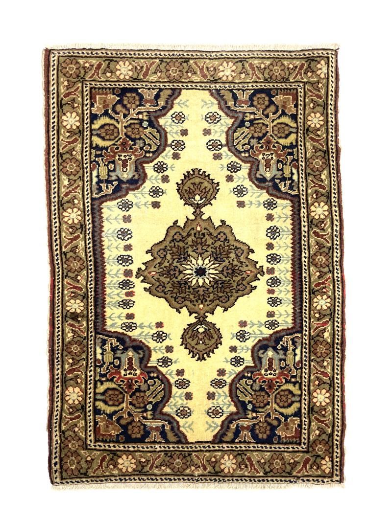 vintage-small-kayseri-rug-61-cm-x-95-cm-y010039 Vintage Small Kayseri Rug 61 Cm X 95 Cm (2 X 3'1" FT) – Y010039