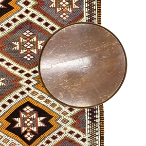 Vintage Small Orange Kilim Rug Vintage Small Orange Kilim Rug 87 cm x 130 cm (3 X 5 FT) - 0010038