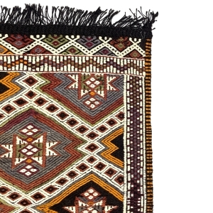 Vintage Small Orange Kilim Rug Vintage Small Orange Kilim Rug 87 cm x 130 cm (3 X 5 FT) - 0010038