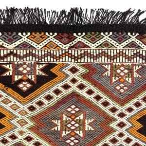 Vintage Small Orange Kilim Rug Vintage Small Orange Kilim Rug 87 cm x 130 cm (3 X 5 FT) - 0010038