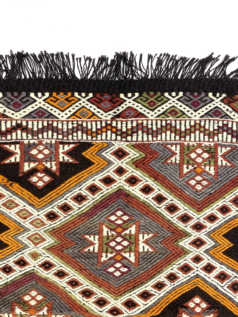 Vintage Small Orange Kilim Rug Vintage Small Orange Kilim Rug 87 cm x 130 cm (3 X 5 FT) - 0010038