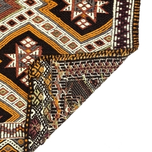 Vintage Small Orange Kilim Rug Vintage Small Orange Kilim Rug 87 cm x 130 cm (3 X 5 FT) - 0010038