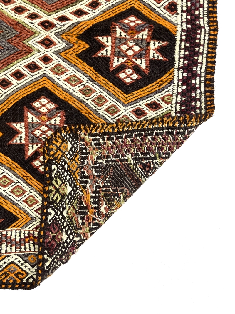 Vintage Small Orange Kilim Rug Vintage Small Orange Kilim Rug 87 cm x 130 cm (3 X 5 FT) - 0010038