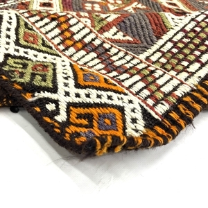 Vintage Small Orange Kilim Rug Vintage Small Orange Kilim Rug 87 cm x 130 cm (3 X 5 FT) - 0010038