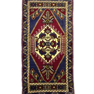 Vintage Anatolian Small Handmade Rug 52 cm x 99 cm (1'7" x 3'2" FT) - Y010033