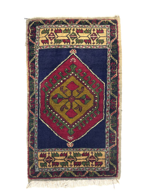 vintage-small-turkish-hand-knotted-rug-43-cm-x-93-cm-y010008 Vintage Small Turkish Hand-Knotted Rug 43 Cm X 93 Cm (1'6" FT X 3'1" FT) – Y010008