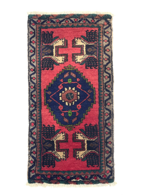 vintage-small-turkish-hand-knotted-rug-49-cm-x-104-cm-y010012 Vintage Small Turkish Hand-Knotted Rug 49 Cm X 104 Cm (1'6" X 3'4" FT) – Y010012