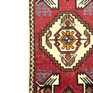 vintage-small-turkish-hand-knotted-rug-49-cm-x-88-cm-y010005-1 Vintage Small Turkish Hand-Knotted Rug 49 Cm X 88 Cm (1'6" X 2'9" FT) – Y010005